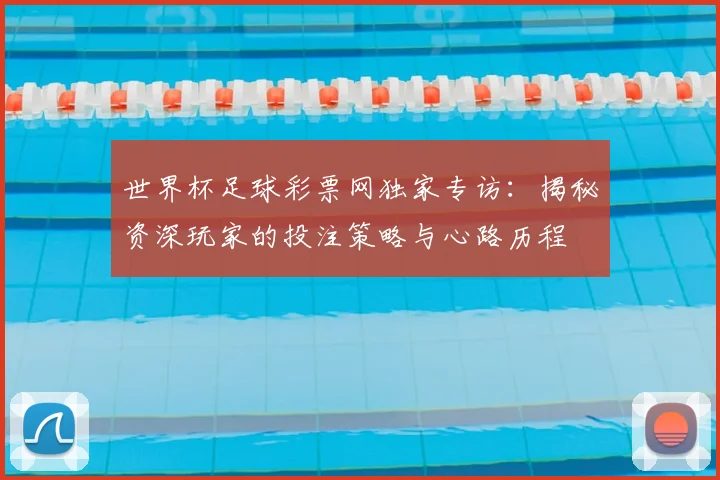 世界杯足球彩票网独家专访:揭秘资深玩家的投注策略与心路历程